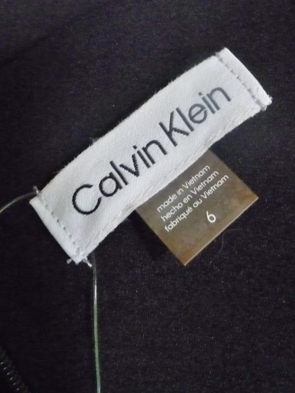 CALVIN KLEIN SIZE 6 BLACK MIDI DRESS - Picture 7 of 8